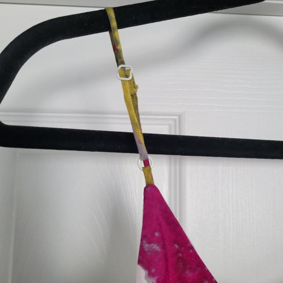 Robbi & Nikki pansy print layered asymmetrical hem tank top size M - Picture 7 of 7